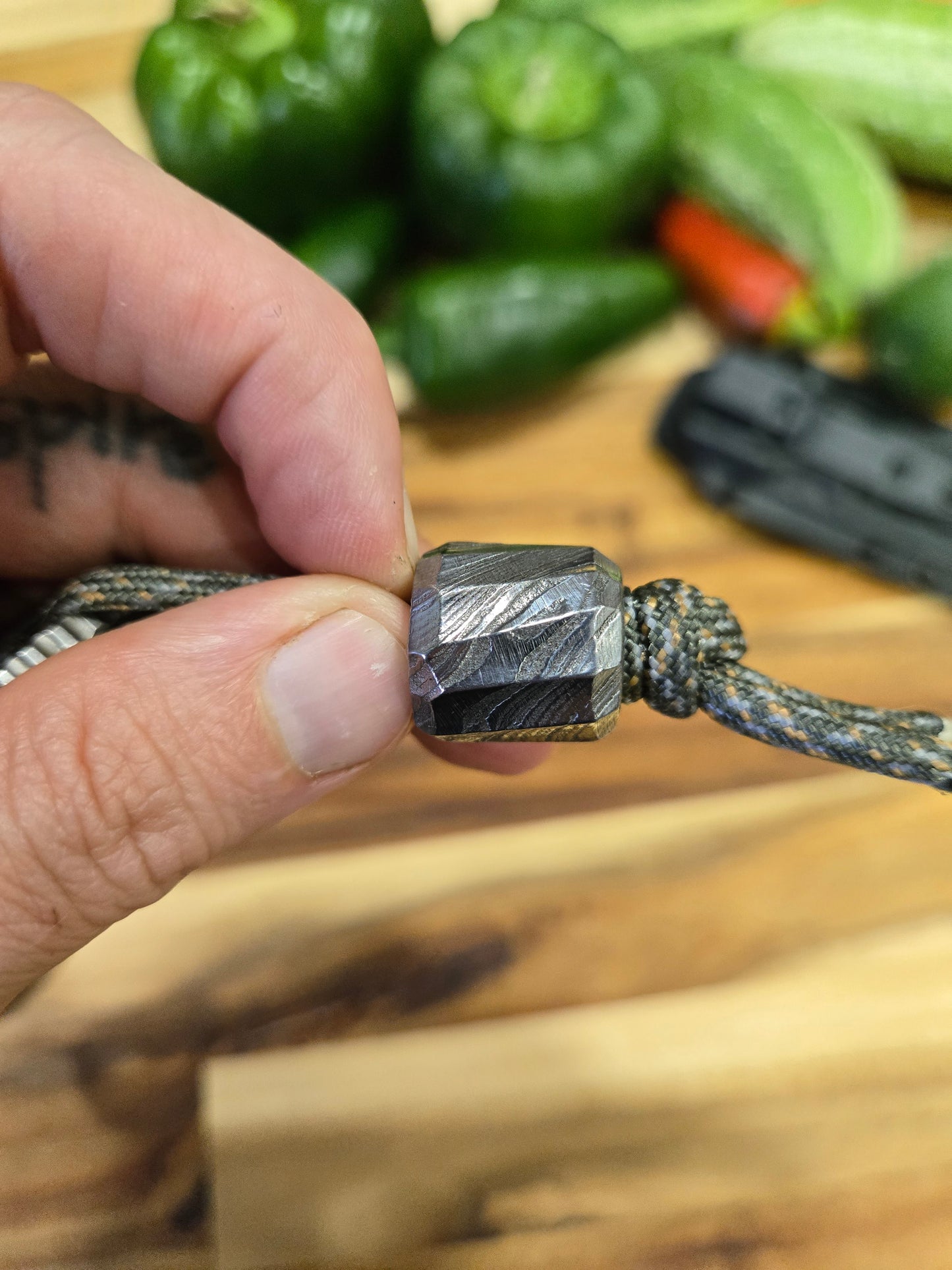 Damascus EDC Bead (2)
