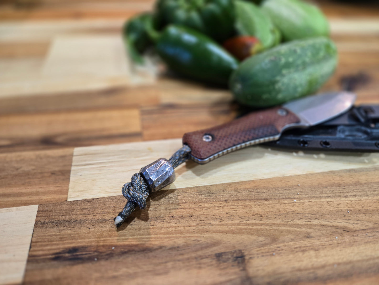 Damascus EDC Bead (2)