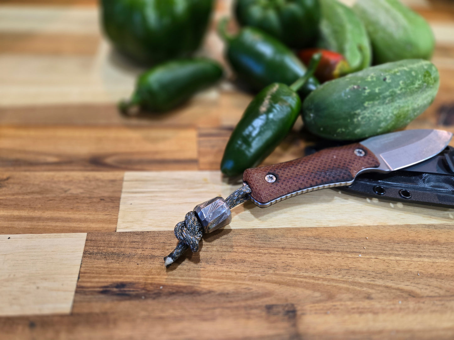 Damascus EDC Bead (2)