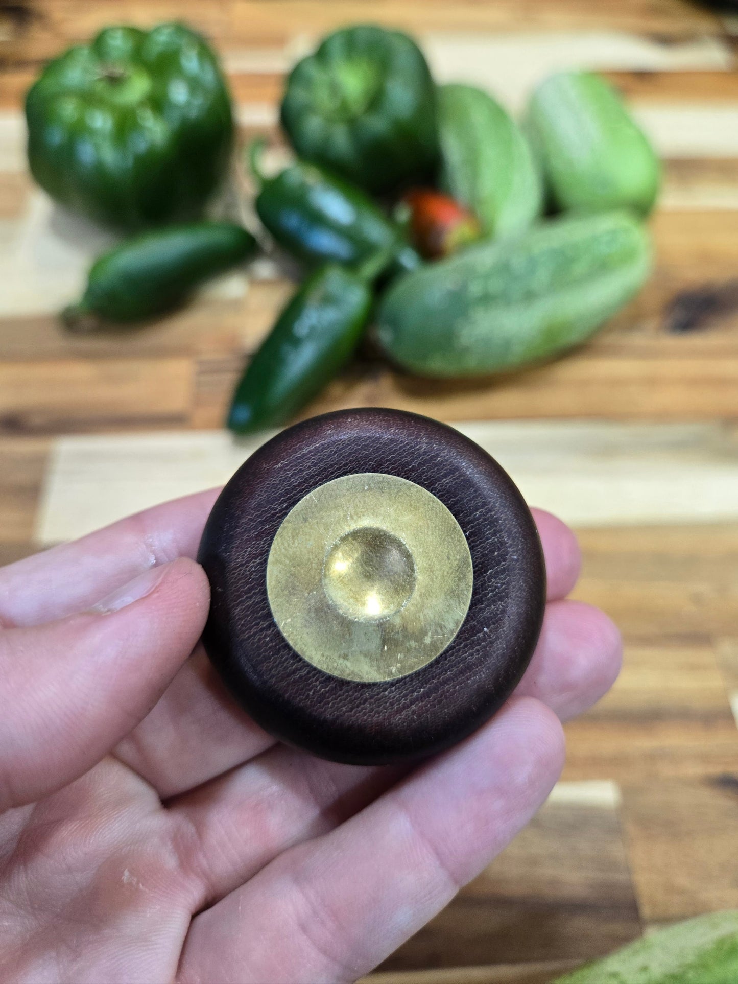 Brass and Micarta Worry Stone (2)