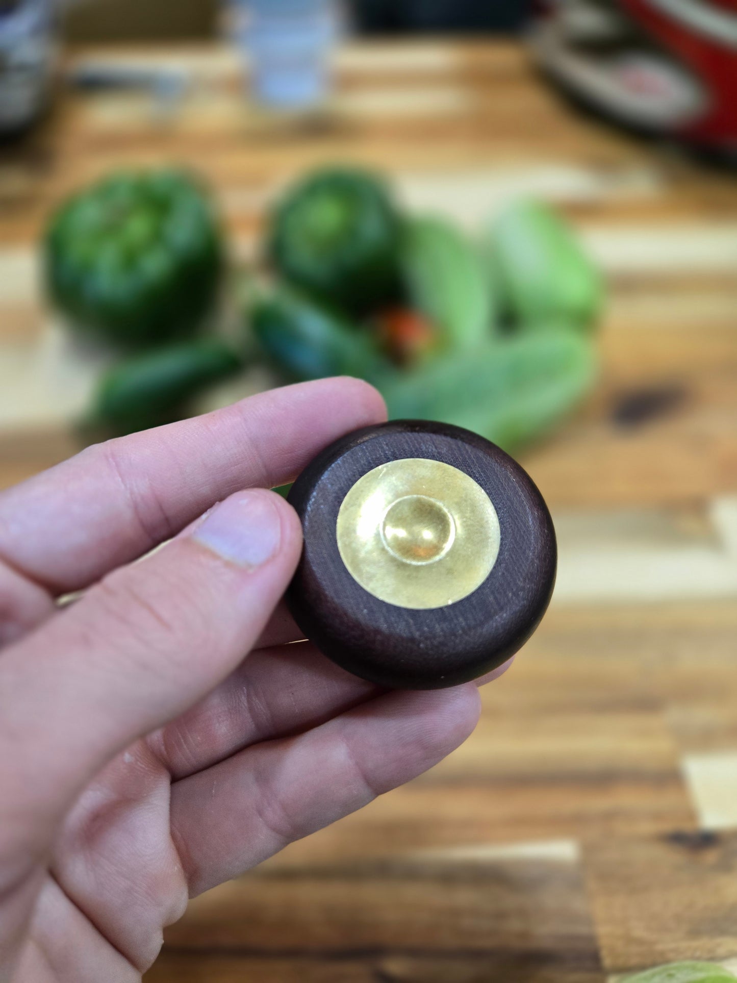 Brass and Micarta Worry Stone (2)