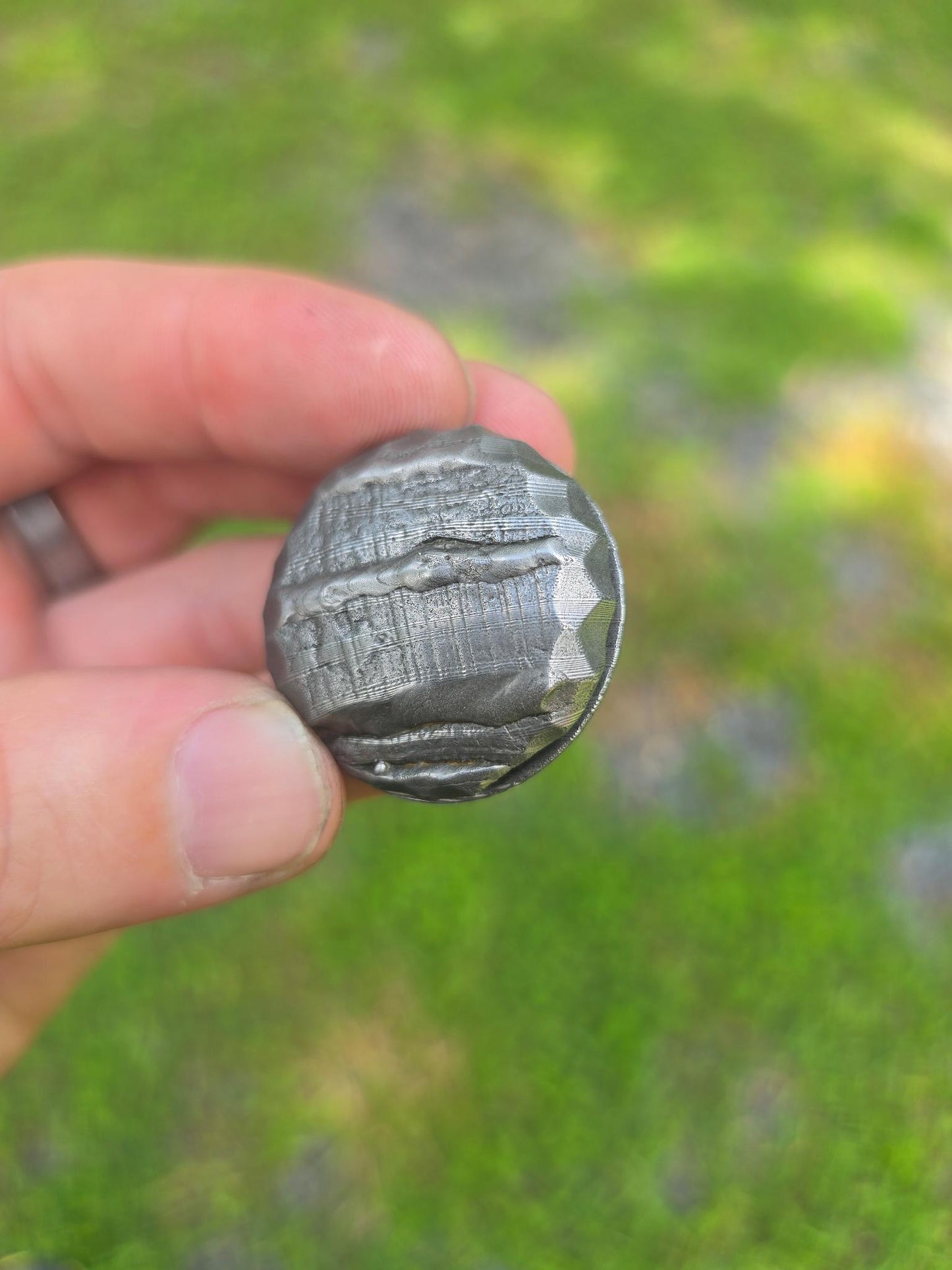 Damascus Worry Stone