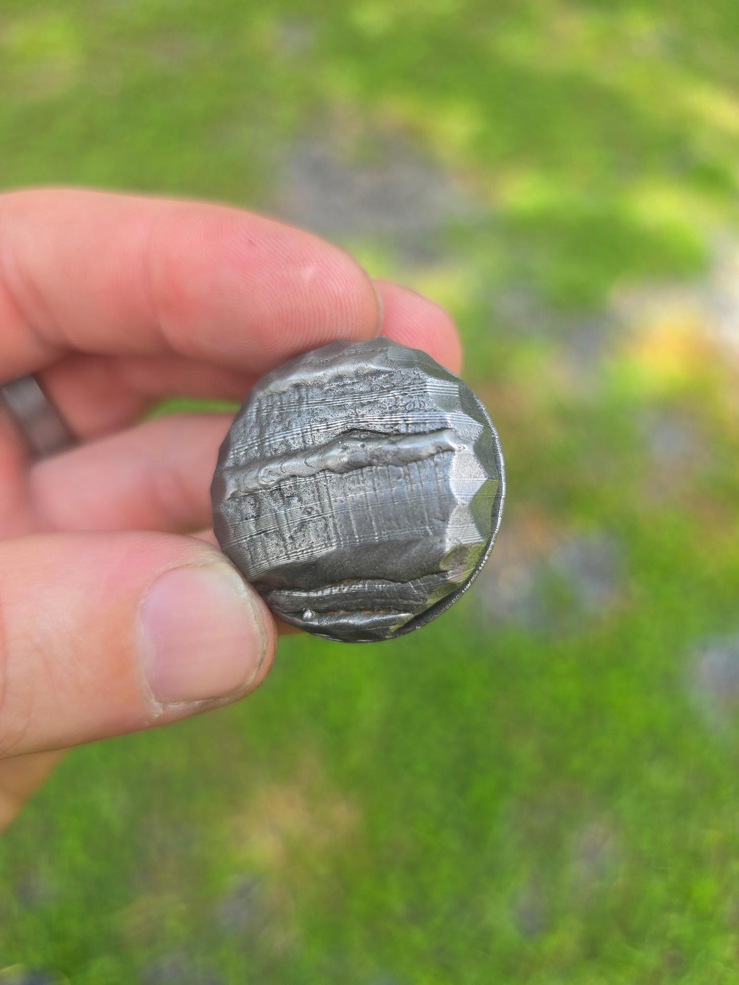 Damascus Worry Stone