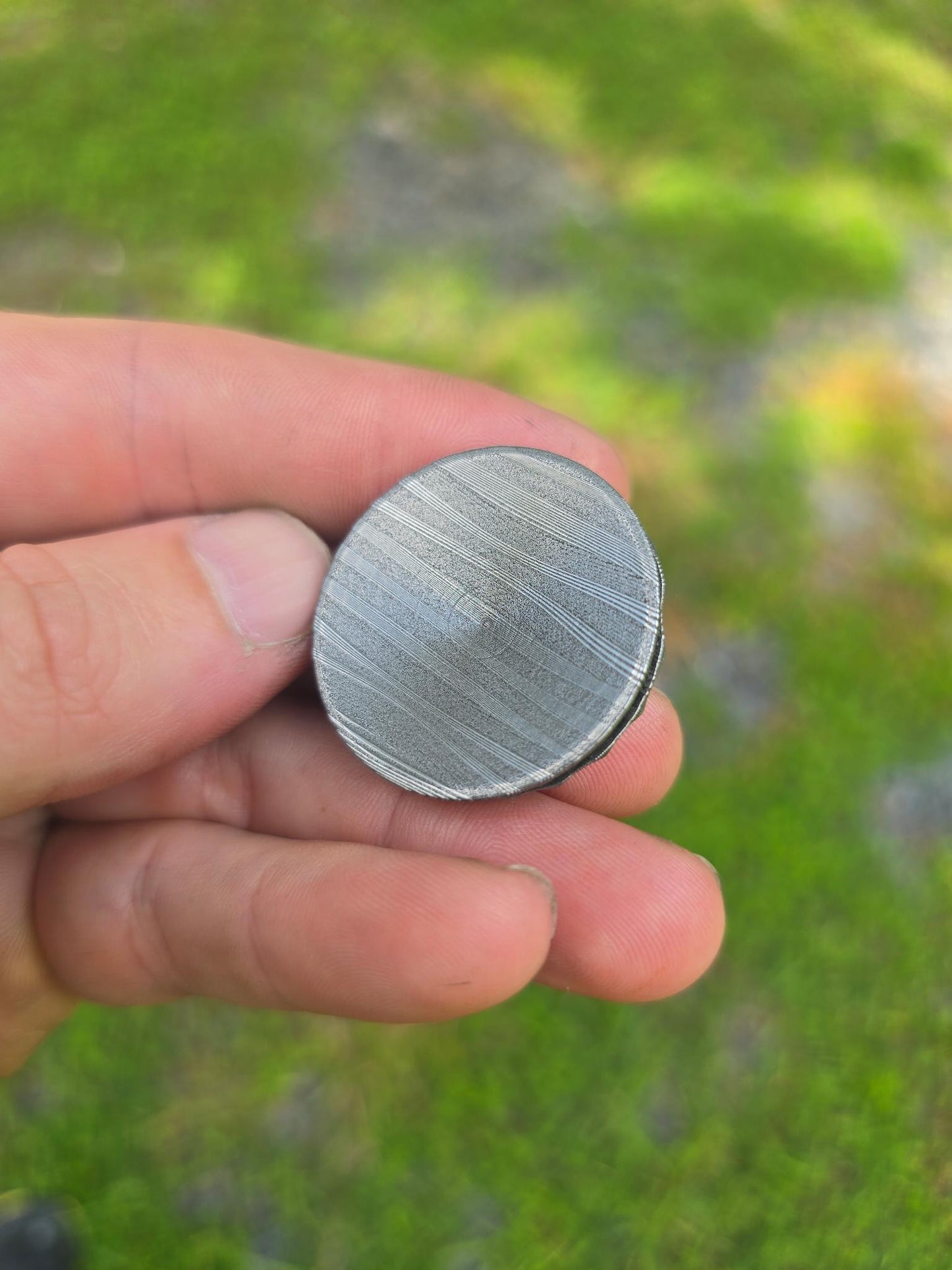 Damascus Worry Stone