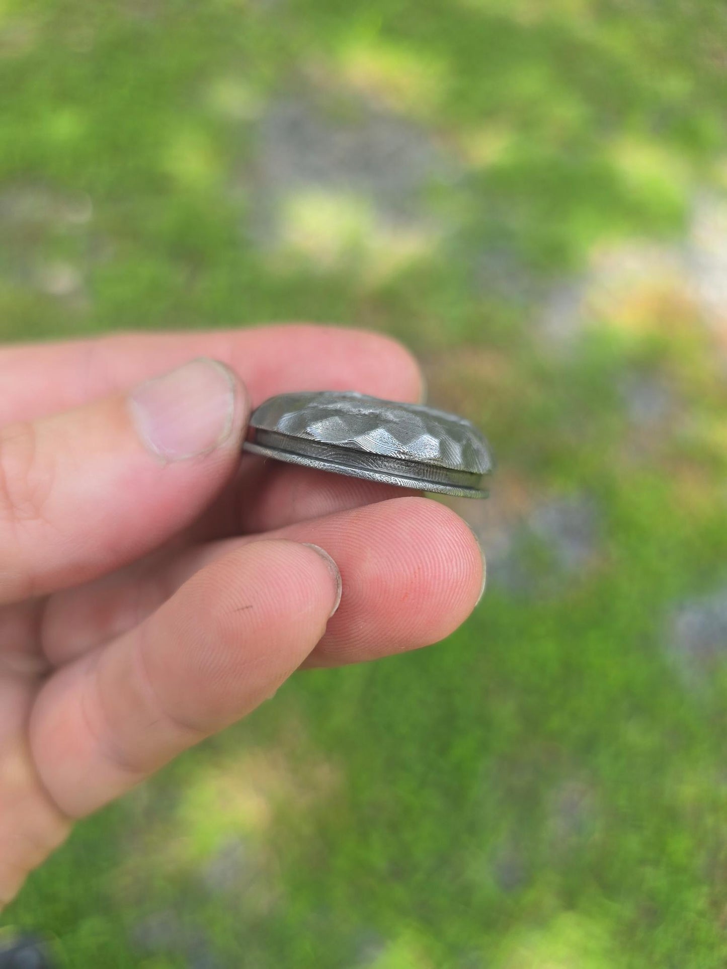 Damascus Worry Stone