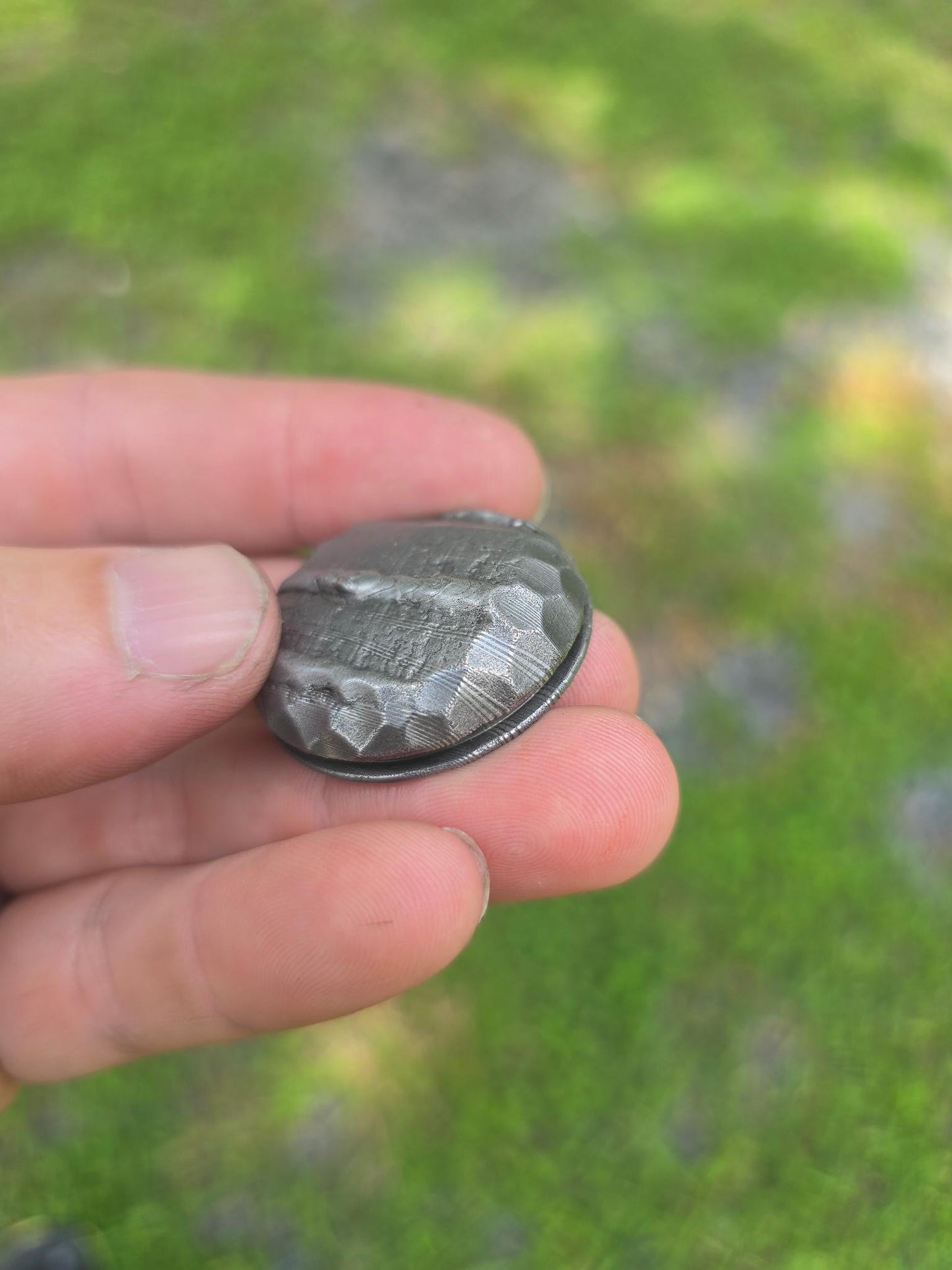 Damascus Worry Stone