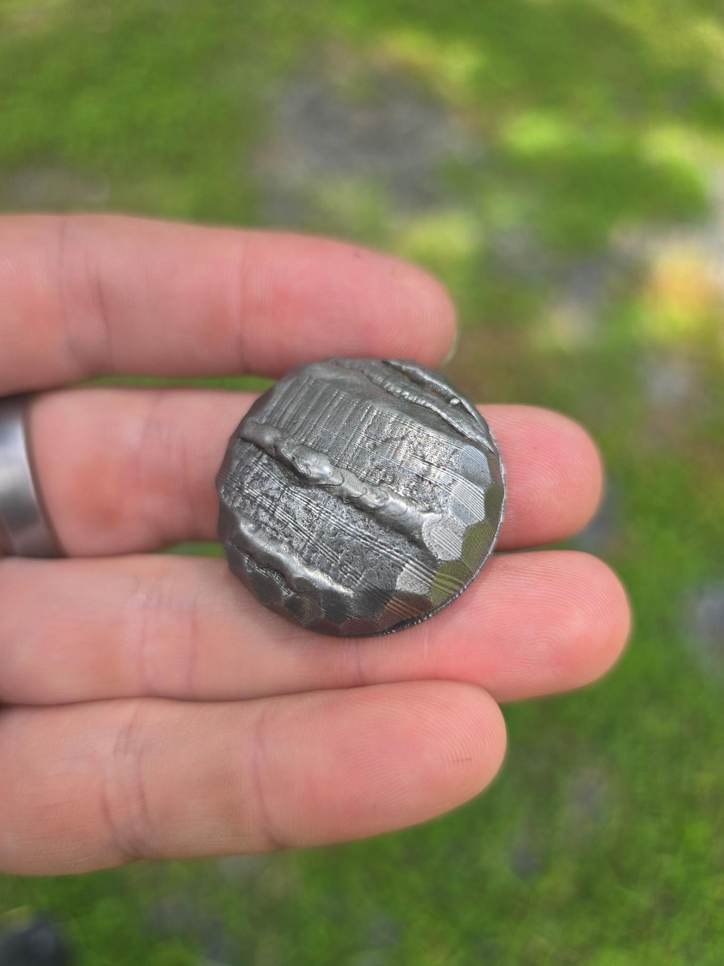 Damascus Worry Stone