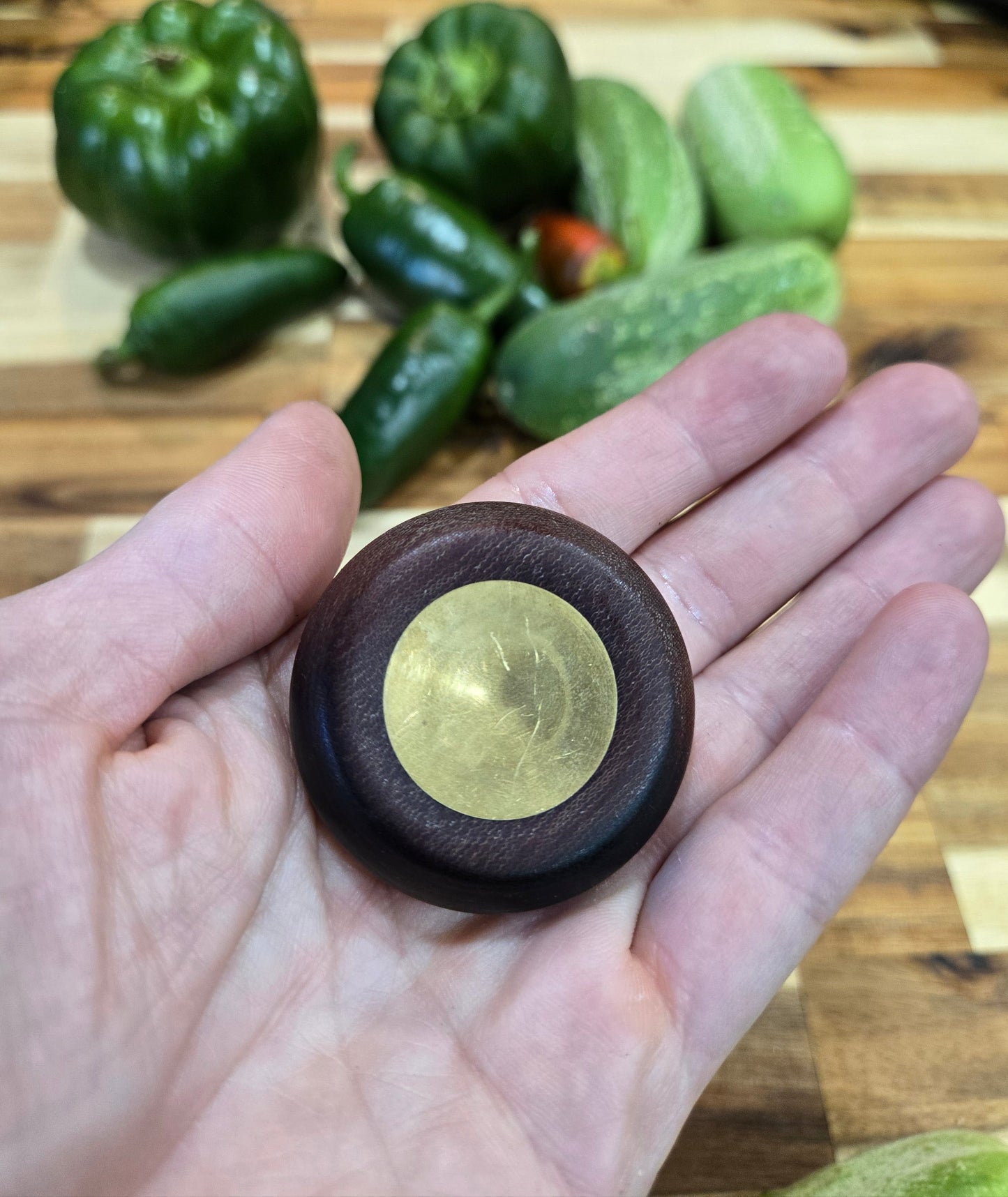 Brass and Micarta Worry Stone (2)