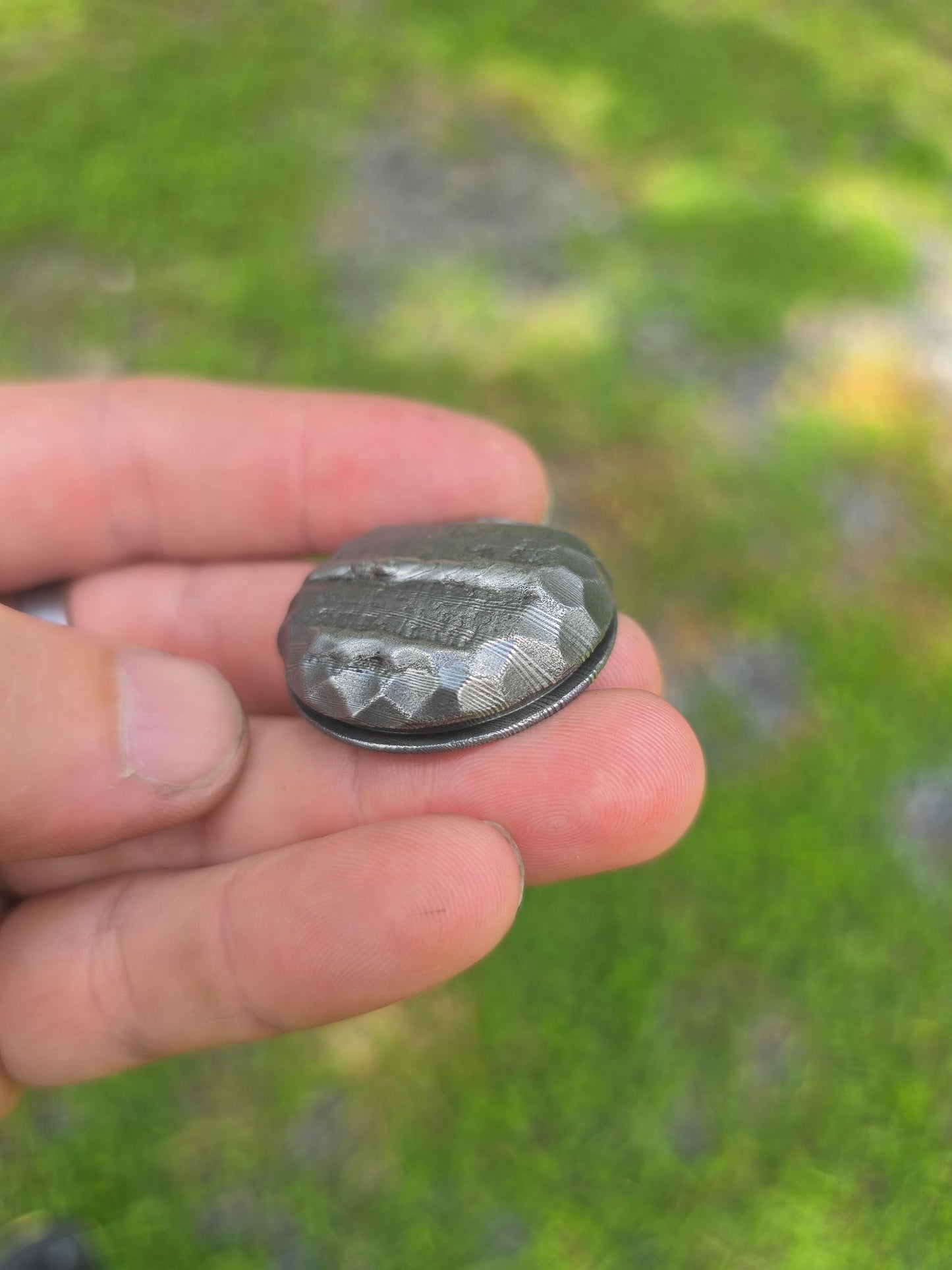 Damascus Worry Stone